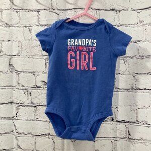 5 for $10 Girls Carters "Grandpa's Favorite Girl" Onesie Size 12M